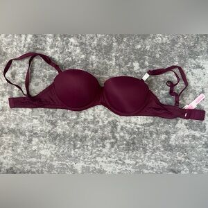 PINK Victoria’s Secret Maroon Push Up Bra NEW WITH TAGS!